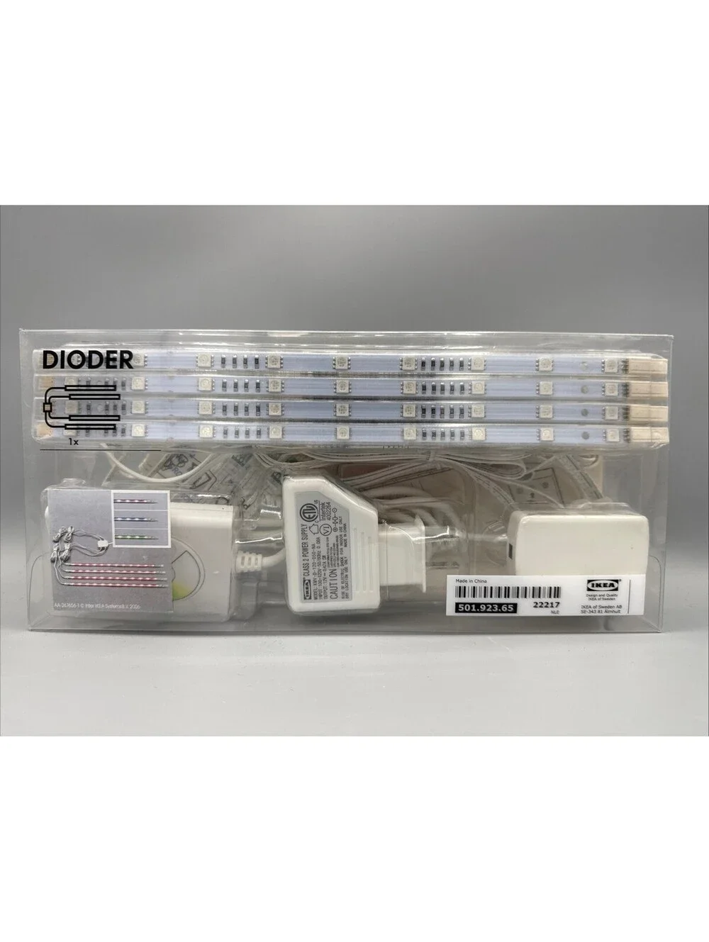 Ikea Dioder LED 4 Piece Light Strip Set 22217 New Factory Sealed  501.923.65